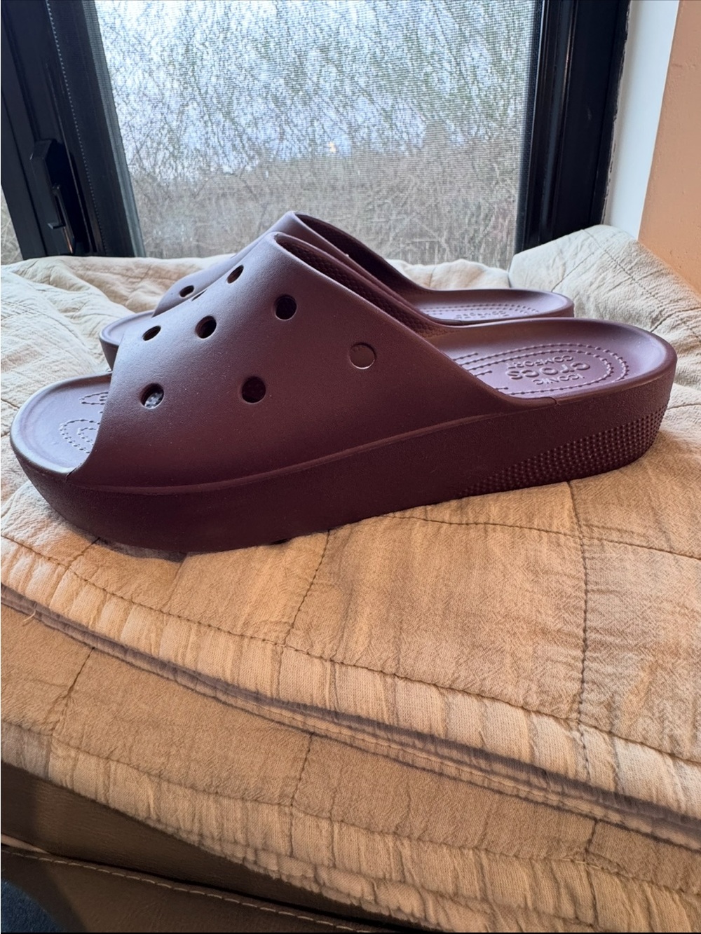 CROCS Classic Platform  Slide Sandal